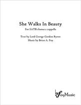 She Walks in Beauty SATB choral sheet music cover